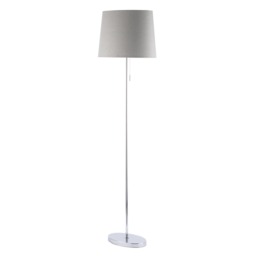 Bryant Oval Floor Lamp with Grey Shade, Chrome - thumbnail 8