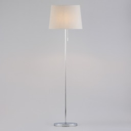 Bryant Oval Floor Lamp with Grey Shade, Chrome - thumbnail 4