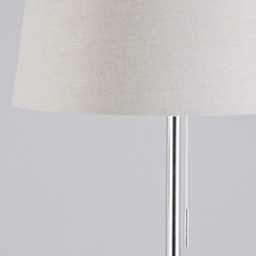 Bryant Oval Floor Lamp with Grey Shade, Chrome - thumbnail 6