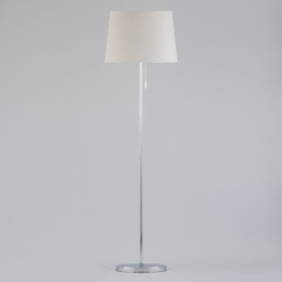 Bryant Oval Floor Lamp with Grey Shade, Chrome - thumbnail 5