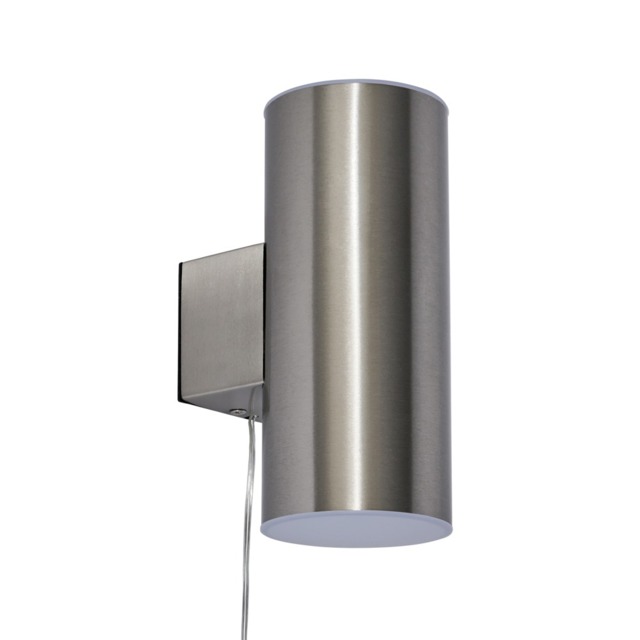 Namid LED Outdoor Solar Up and Down Wall Light, Stainless Steel - image 1