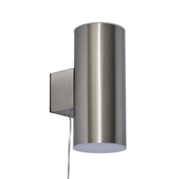 Namid LED Outdoor Solar Up and Down Wall Light, Stainless Steel