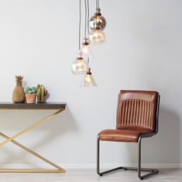 Carter Industrial Style Ceiling Cluster Pendant, Bronze - thumbnail 3