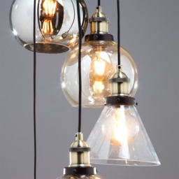 Carter Industrial Style Ceiling Cluster Pendant, Bronze - thumbnail 6