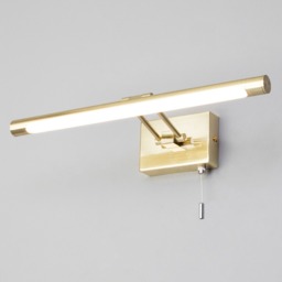 Barrio Bathroom Picture Wall Light, Satin Brass - thumbnail 4