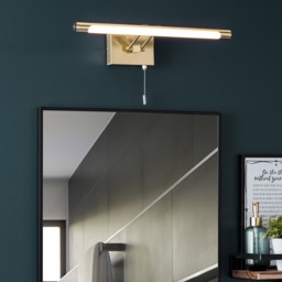 Barrio Bathroom Picture Wall Light, Satin Brass - thumbnail 7