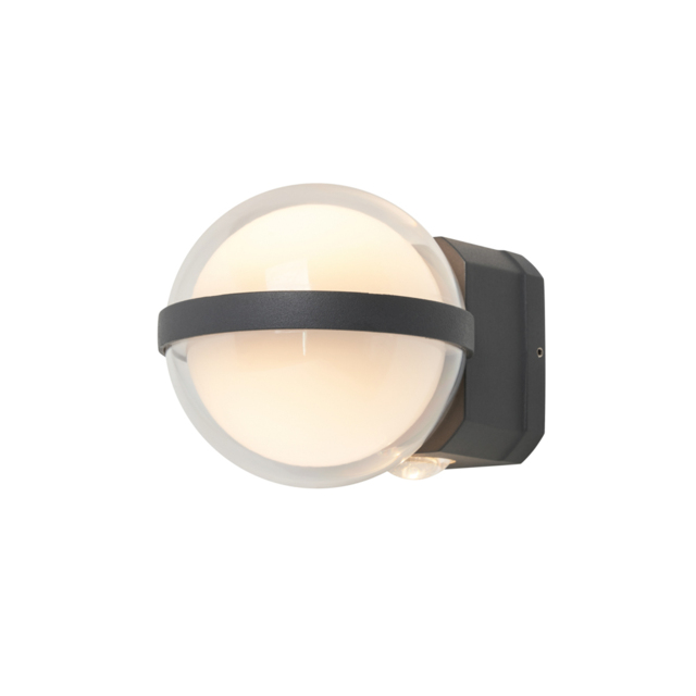 Char Up and Down LED CCT Outdoor Globe Wall Light, Anthracite - image 1