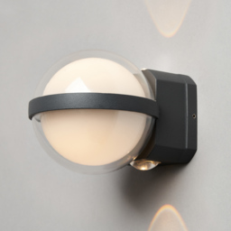 Char Up and Down LED CCT Outdoor Globe Wall Light, Anthracite - thumbnail 4