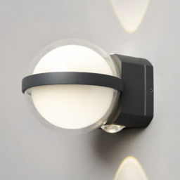 Char Up and Down LED CCT Outdoor Globe Wall Light, Anthracite - thumbnail 5
