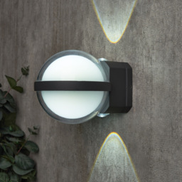 Char Up and Down LED CCT Outdoor Globe Wall Light, Anthracite - thumbnail 3