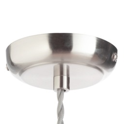 Industrial Style Grey Cable Ceiling Pendant, Satin Nickel - thumbnail 8