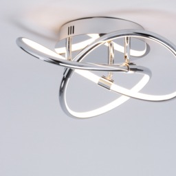 Eero Knotted LED Flush Ceiling Light, Chrome - thumbnail 7