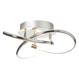 Eero Knotted LED Flush Ceiling Light, Chrome - thumbnail 1