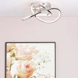 Eero Knotted LED Flush Ceiling Light, Chrome - thumbnail 3