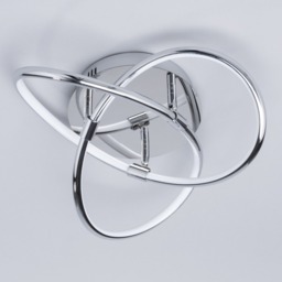 Eero Knotted LED Flush Ceiling Light, Chrome - thumbnail 5