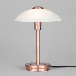 Archie Touch Lamp, Antique Brushed Copper and Alabaster - thumbnail 4