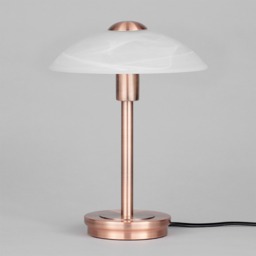 Archie Touch Lamp, Antique Brushed Copper and Alabaster - thumbnail 5