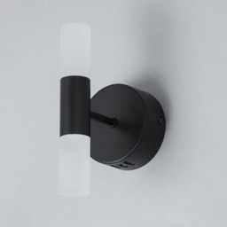 Lois Twin Frosted Wall Light, Satin Black - thumbnail 5