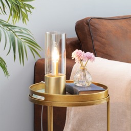 Tilly Touch Sensitive Table Lamp, Satin Brass - thumbnail 3