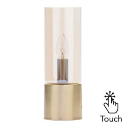 Tilly Touch Sensitive Table Lamp, Satin Brass - thumbnail 1