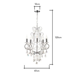 Viola Chandelier, Chrome - thumbnail 9