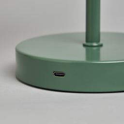 Alesia Rechargeable Mushroom Table Lamp, Green - thumbnail 8