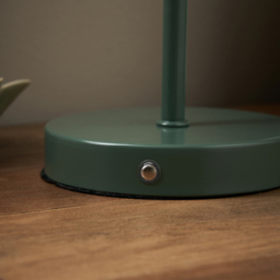 Alesia Rechargeable Mushroom Table Lamp, Green - thumbnail 9