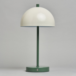 Alesia Rechargeable Mushroom Table Lamp, Green - thumbnail 6