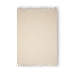 Cross Weave Throw, Cream - thumbnail 3