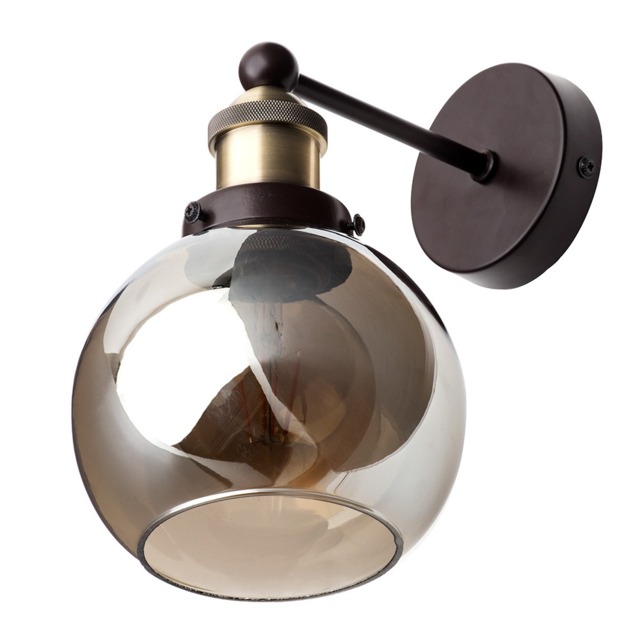Carter Industrial Style Wall Light, Bronze - image 1