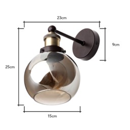 Carter Industrial Style Wall Light, Bronze - thumbnail 8