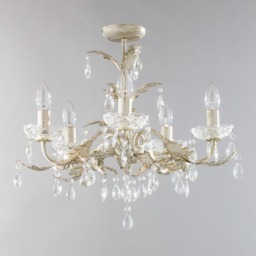 Paisley Flush Chandelier, Cream and Gold - thumbnail 5