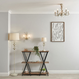 Paisley Flush Chandelier, Cream and Gold - thumbnail 7