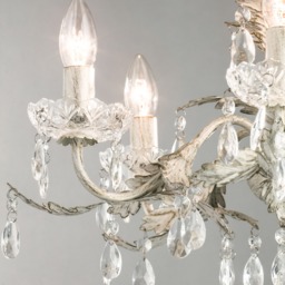 Paisley Flush Chandelier, Cream and Gold - thumbnail 6