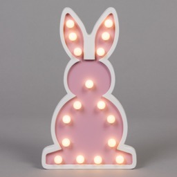 Glow Bunny Table Lamp, Pink - thumbnail 4
