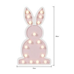 Glow Bunny Table Lamp, Pink - thumbnail 7
