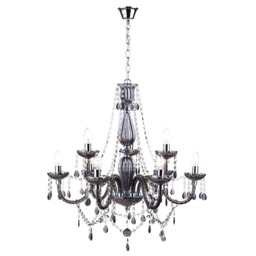 Charlotte 9 Light Chandelier, Smoke - thumbnail 1