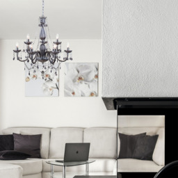 Charlotte 9 Light Chandelier, Smoke - thumbnail 3