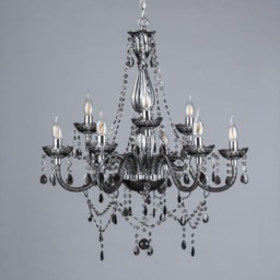 Charlotte 9 Light Chandelier, Smoke - thumbnail 5