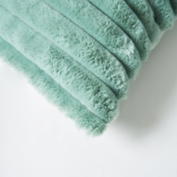 Jumbo Cord Cushion with Plain Velvet Backing, Silt Green - thumbnail 4