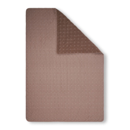 Cross Stitch Quilted Bedspread, Taupe - thumbnail 3
