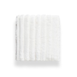 Jumbo Cord Throw with Plain Velvet Backing, Cream - thumbnail 4