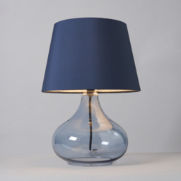 Clarise Glass Table Lamp, Cobalt Blue - thumbnail 4