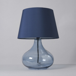 Clarise Glass Table Lamp, Cobalt Blue - thumbnail 5