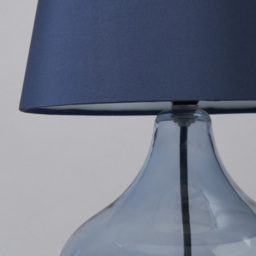 Clarise Glass Table Lamp, Cobalt Blue - thumbnail 6