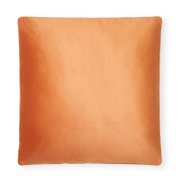 Large Velour Piped Cushion, Burnt Orange - thumbnail 3