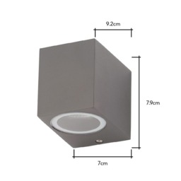 Etna Outdoor Square Wall Down Light, Anthracite - thumbnail 7