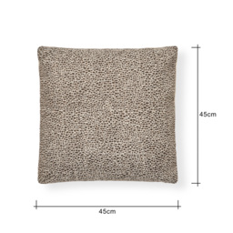Woven Leopard Print Cushion, Grey - thumbnail 6