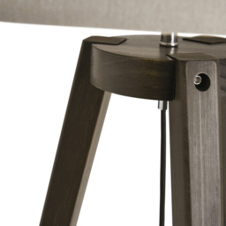 Keeley Wooden Tripod Floor Lamp, Dark Walnut - thumbnail 8