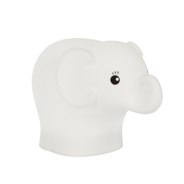 Glow Elephant Colour Changing Night Light, White - image 1
